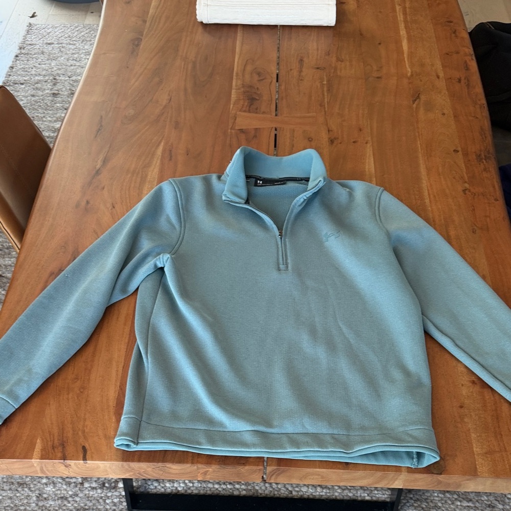 Under Armour Light Blue Quarter-Zip Fleece Pullover